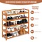 Costway 5-Tier Wood Shoe Rack Freestanding Large Shoe Storage Organizer Heavy-duty